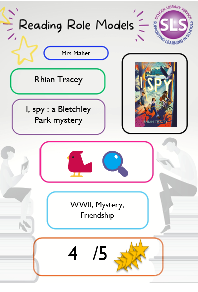 Reading Role Models Poster with review of I, Spy by Rhian Tracey